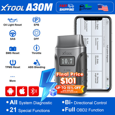 XTOOL A30M Bidirectional Scan Tool OBD2 Diagnostic Scanner Auto Code Reader TPMS