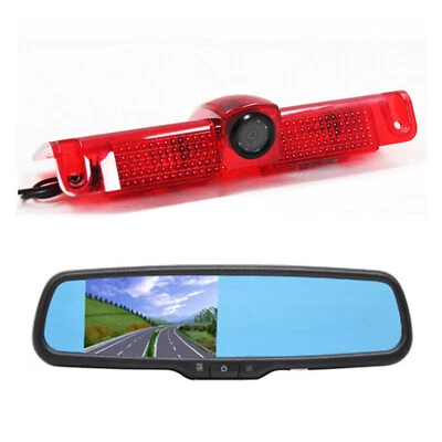 EWAY 3rd Brake Light Backup Camera&4.3" LCD Monitor For 2003-2015 GMC Savana 1500 Van