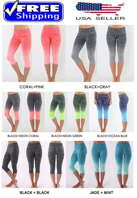 ombre capri leggings