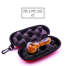 4inch Glass Smoking Pipe Hand-Blown Spoon Pipe Portble Pipe with Gift case