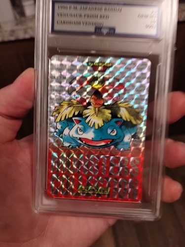 1996 Pokemon Japanese Bandai Carddass Vending Venusaur Red Prism #3 PSA 10 - Picture 3 of 5