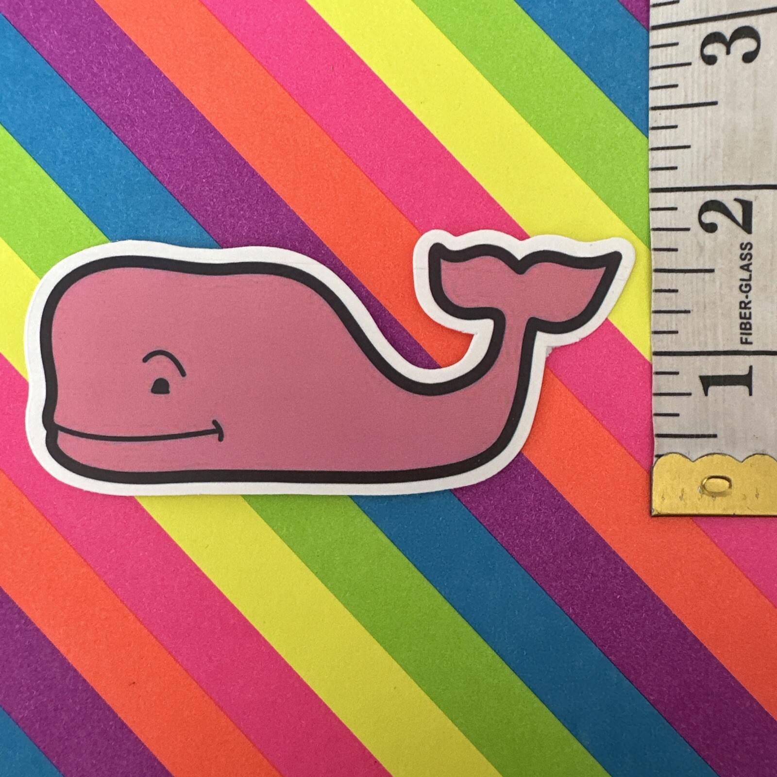 Whale Pink Large Vineyard Vines Sticker Skate Surf Laptop Journal Scrapbook