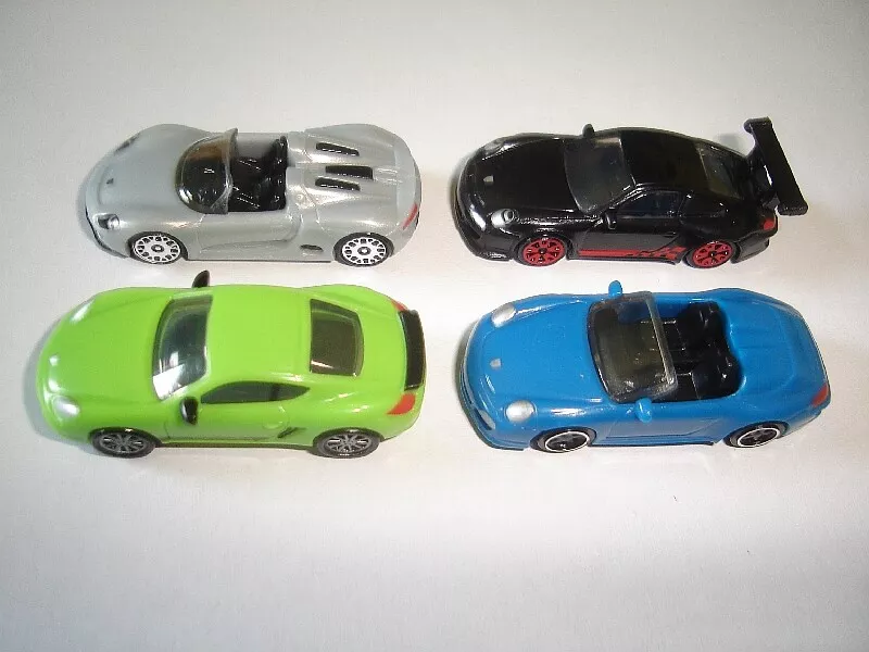 PORSCHE RACING MODEL RACE CARS SET 1:87 H0 - KINDER SURPRISE PLASTIC  MINIATURES