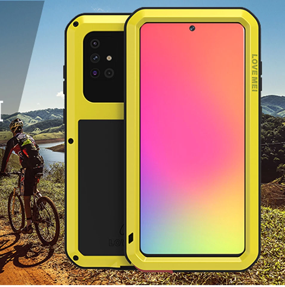 LOVE MEI Case For Samsung S24 Ultra S23 Note20 A51 A71 Shcokproof Metal PC Cover - Image 3 of 4