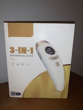 3-In-1 Hair removal device white/gold New, never used