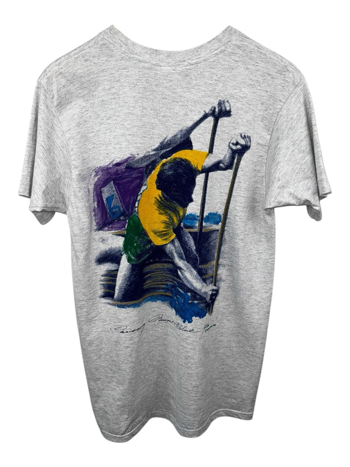 FILA T shirt Newport Blue Rowing Art 1993 vintage numerata 15 100 taglia M RARA