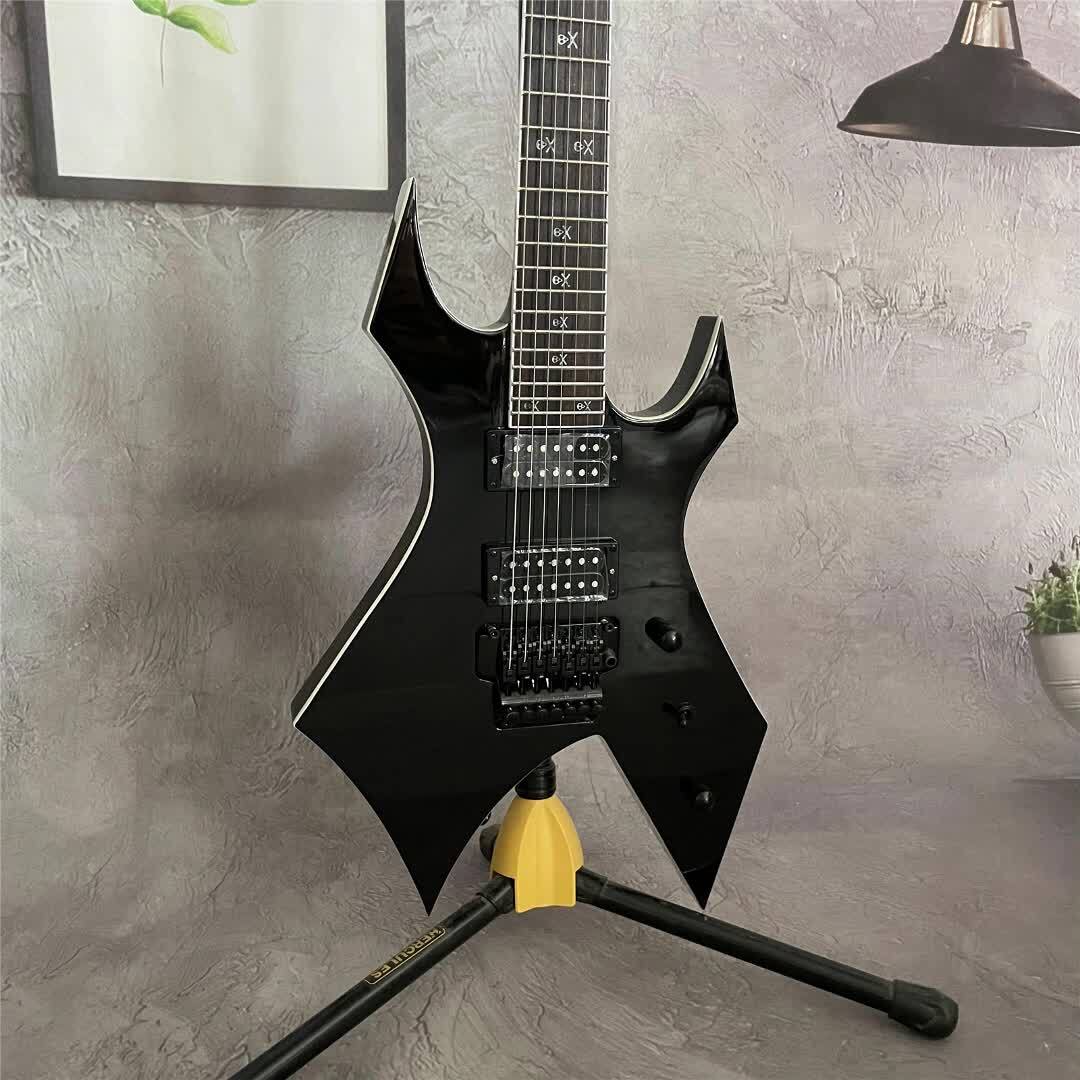 WARLOCKタイプ　エレキギター　ブラック 訳あり】 B.C.Rich WARLOCK LEGACY 7 with Floyd Rose Gloss