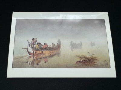 Glenbow Museum Kunstdruck: Kanus im Nebel, Lake Superior von FRANCES ANN HOPKINS