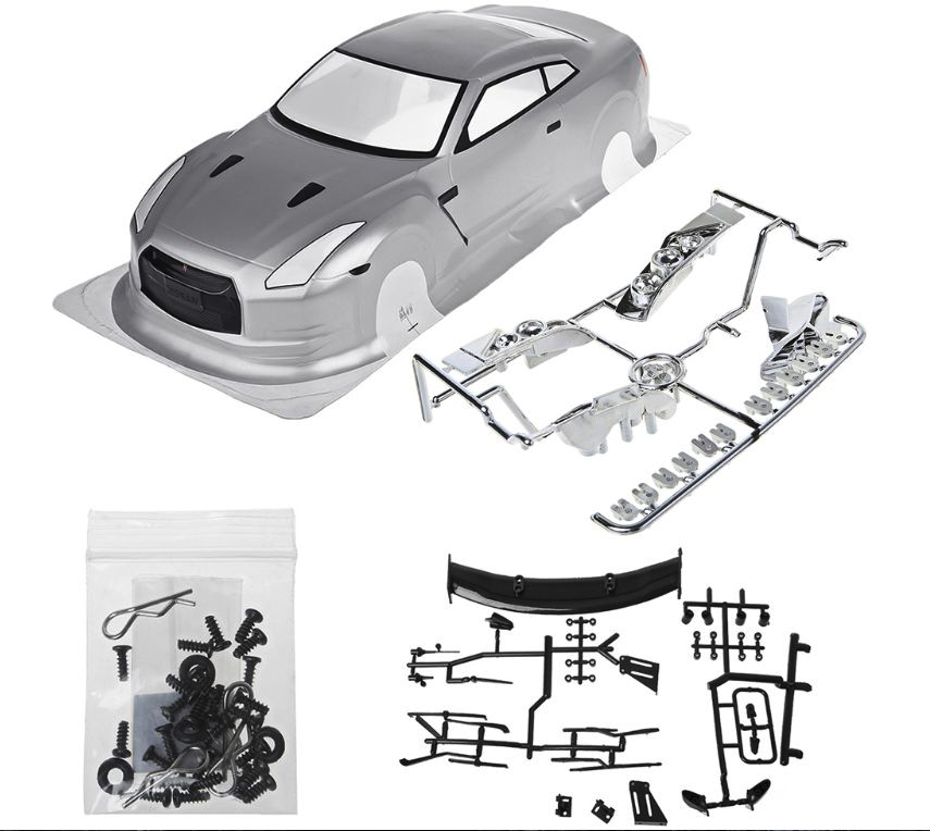 1/10 Onroad Rc Car Body Shell Wing Led Light Buckets For Tamiya tt01