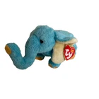 TY Beanie Babies Jimbo Elephant Bean Bag Plush Blue Vintage NWT