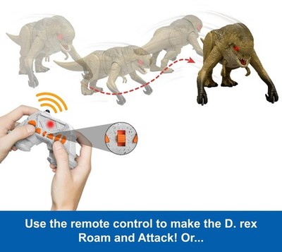 Jurassic World Rebirth Track 'N Chomp Distortus Rex R/C Action