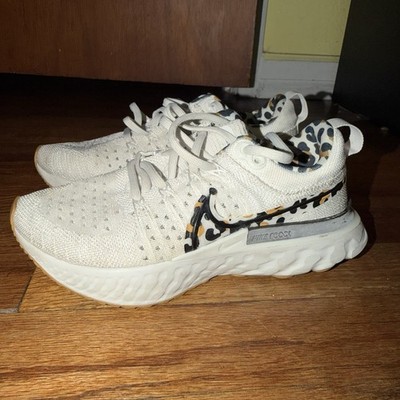 Nike React Infinity Run Flyknit Leopard Women's Running Shoes Size 5 DJ5932-001