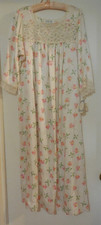 2 CHRISTIAN DIOR Nightgown Women's Medium Lace Satin Chemise Floral Vintage 90s