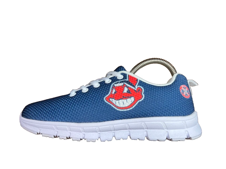 RARE Version ~ Women Sz 5 ~ Cleveland Indians Chief Wahoo Sneakers NEW - Image 2 of 4
