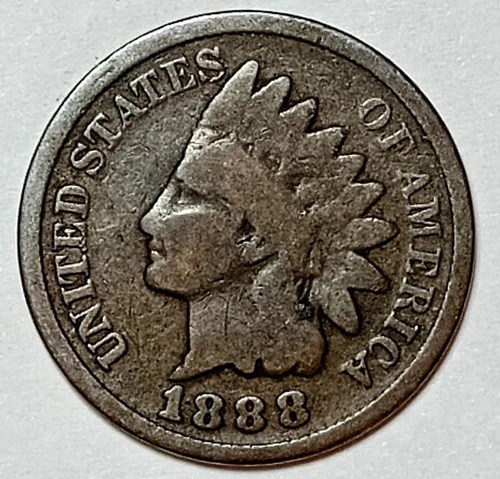 Indian Head Penny Lot of "1" VERY NICE 1888 GOOD OR BETTER°$ FREE SHIPPING $#500