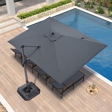 Patio Umbrella Outdoor Cantilever Rectangle Umbrella Aluminum Offset Umbrella