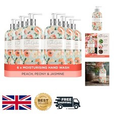 Elegant 6-Pack Hand Wash: Peach, Peony & Jasmine - Pampering Cleanse 500ml 5.00 per litre