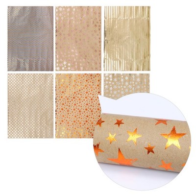 6pcs Geschenkverpackungspapierblätter Chic DIY Book Cover Papers Wickpapier