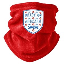 Pride of ENGLAND Large Crest Snood Neck Warmer Fleece Printed Scarf Mask