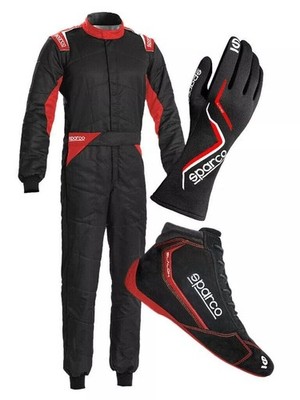 Sparco Go Kart Rennanzug CIK/FIA Level 2 zugelassen mit gratis Handschuhen & Schuhen