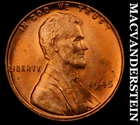 1945 Lincoln Wheat Cent - Red Choice Gem Brilliant Unc  No Reserve  #K1674