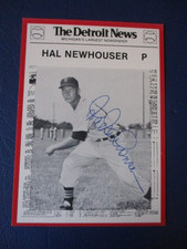 HAL NEWHOUSER 1981 DETROIT NEWS BOYS OF SUMMER SIGNED HOF