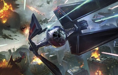 Star Wars  fantasy art tie interceptor ships Custom Gaming Mat Desk 3448