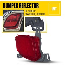 Fits 2017-2019 Toyota Highlander SE Red Rear Bumper Reflector Marker Left AUXITO