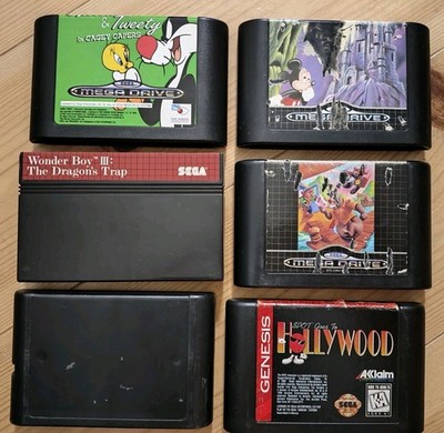 6 Sega Spiele Als Defekt - Sylvester & Tweety etc. - Sega Mega Drive  