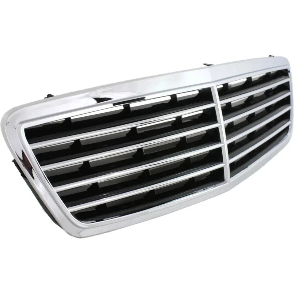 Grille Chrome Shell with Black For 2003-2007 Mercedes-Benz C230 C240 C280 Front Foto 2 de 4