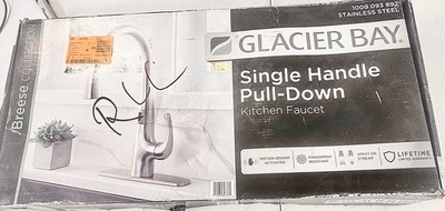 Glacier Bay Breese 1-Handle Touchless Pull Down Sprayer Kitchen Faucet Stainless