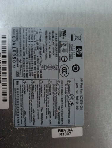 PC Netzteil HP 503378-001 320W Netzteil