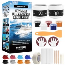 LANBOKIT Marine Fiberglass Repair Kit for Boats, Gel Coat Repair Kit for Boat...