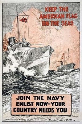 Keep American Flag on Sea Join Navy Your Country Needs You by Frank Vining Smith