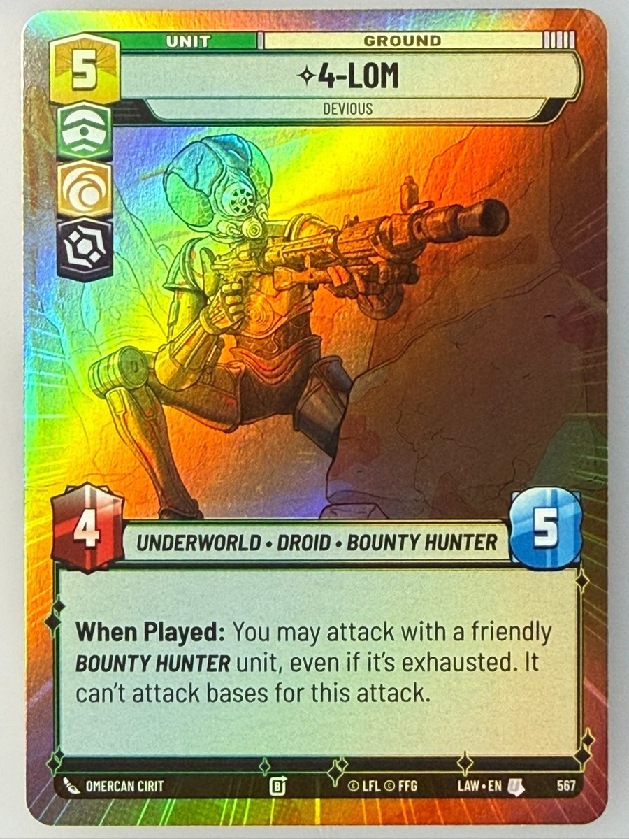 その他 L GEAR SOLID TRADING CARD FALCON 049 Star Wars Unlimited - 4-LOM Hyperspace Foil 567 | eBay
