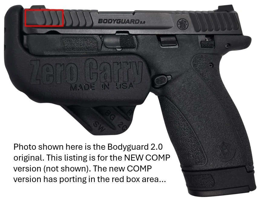 S&W BODYGUARD 2.0 CARRY COMP, Zero Carry Elite, поясная кобура 4 скрытая - Изображение 2 из 4