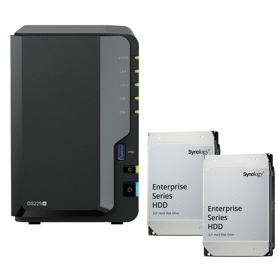 Synology DS225+ 2-Bay NAS + Custom HDD/SSD Bundles Up T0 40TB Intel J4125 2.5GbE - Image 2 of 4