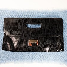 Nine West Clutch Me Up Black Envelope Style Purse