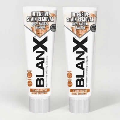2x Blanx Intensive Stain Removal Whitening Toothpaste 75ml Removes Stains