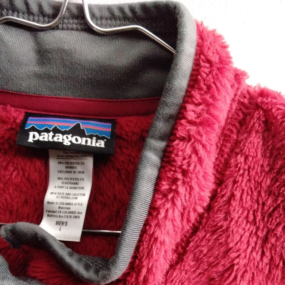 Men's L Patagonia R2 Regulator Gray Fleece Zip Jacket Polartec Vintage  - Image 3 of 4