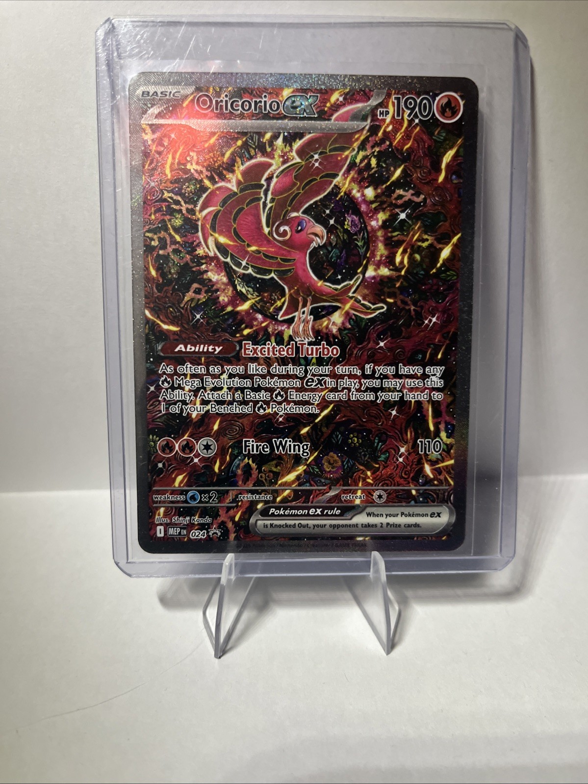 Oricorio Ex 24 - Pokémon TCG Mega Evolution Black Star Promo Phantasmal Flames