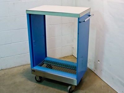 Wright Line Blue Cart on Wheels Data Processing Accessories