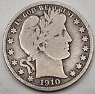 1910 *SILVER* Barber Silver Half Dollar  *SILVER*