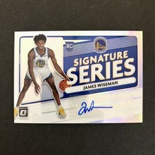 James Wiseman 2020-21 Donruss Optic Signature Series Silver Prizm Auto SS-JWS RC