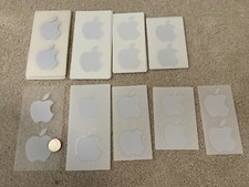 2 New Genuine Apple Logo Decal Stickers Sheets 4 Stickers Total