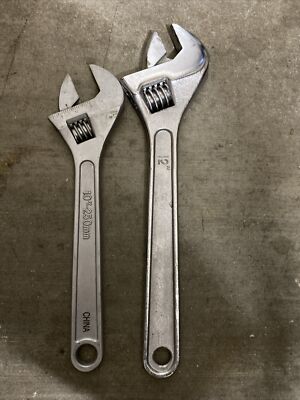2-pc adjustable wrench 10in & 12in