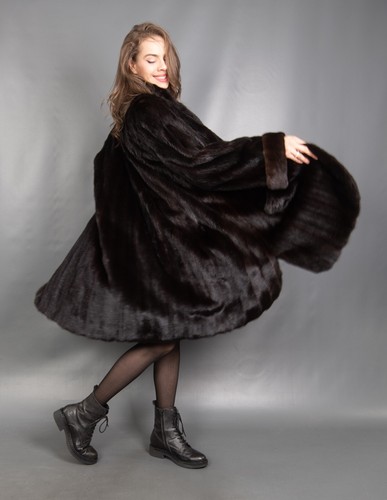 6643 SUPERIOR REAL MINK COAT LUXURY FUR JACKET SWINGER BEAUTIFUL LOOK SIZE XL - Picture 12 of 17