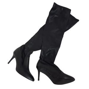 leather thigh high boots uk