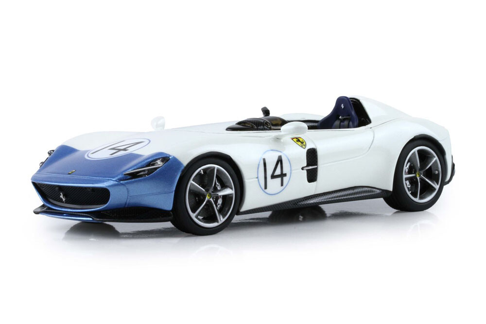 BBR BBRC220BS 1/43 Ferrari Monza SP1 Bianco Sanae and blue nose LIMITED