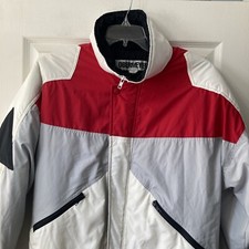 Vintage Men’s Obermeyer Size Medium Ski Jacket Coat Red Grey White Whirlwind